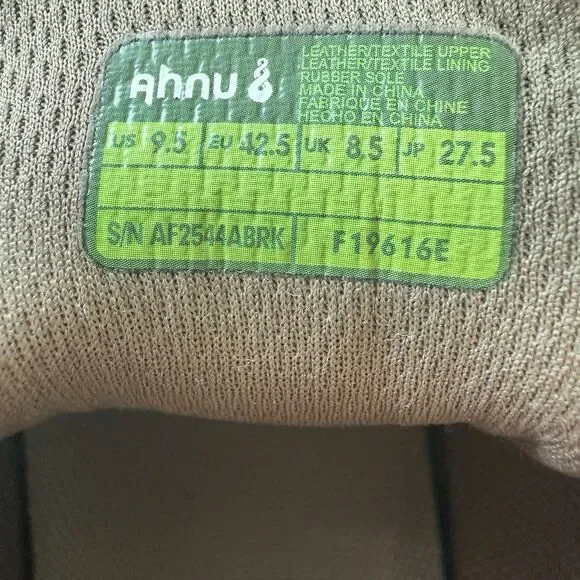 Ahnu Mens Size 9.5 Brown Leather Outdoor Hiking Sneaker Shoes F19616E - Picture 7 of 13